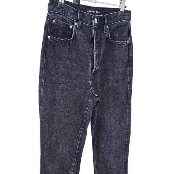 Denim Forum The  BF High Rise Loose Jeans Size 24 Black Eyeliner Wash Denim - Picture 4 of 10